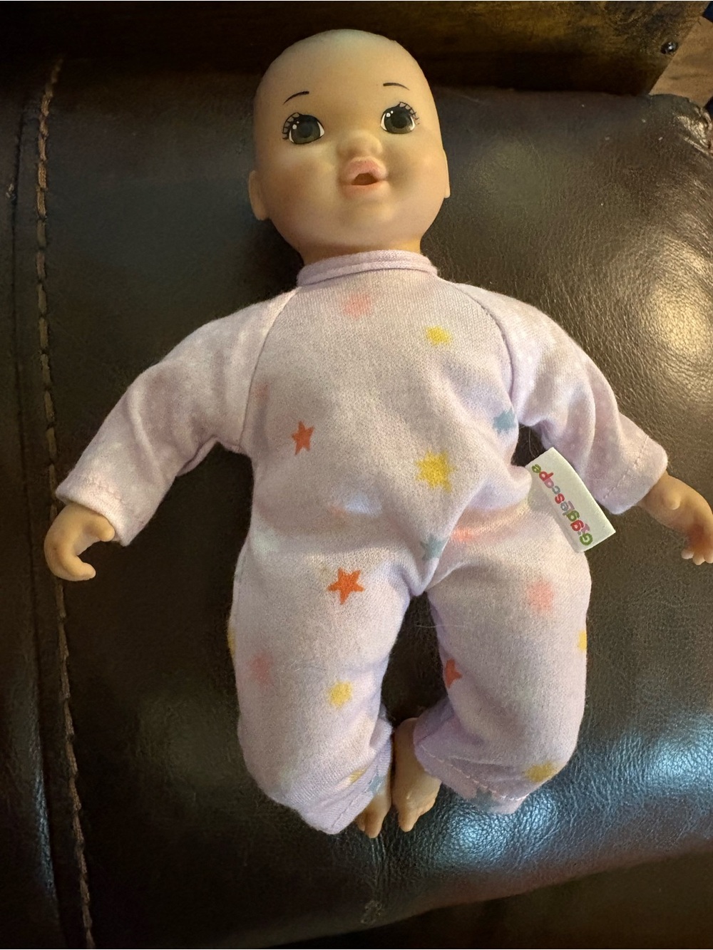 8in Plush Baby Doll in Lavender Star Pajamas